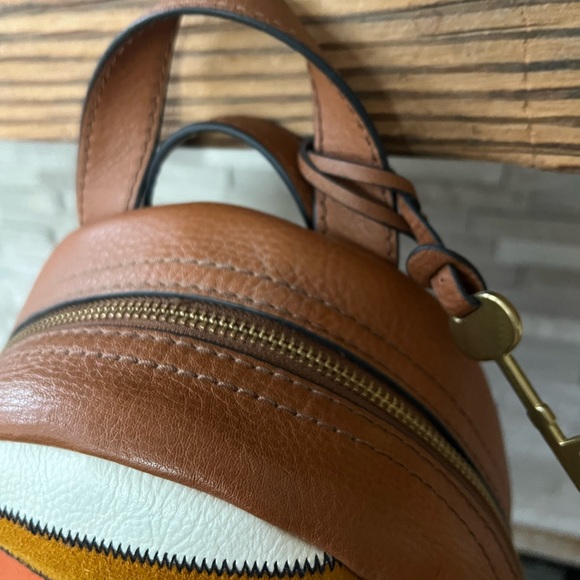 Fossil Multicolor Striped Leather Backpack - Picture 2 of 4